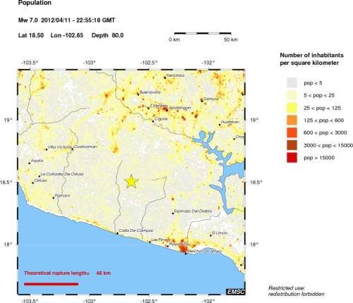 Terremoto de magnitud 7,0 el 11 de abril en México - EMSC